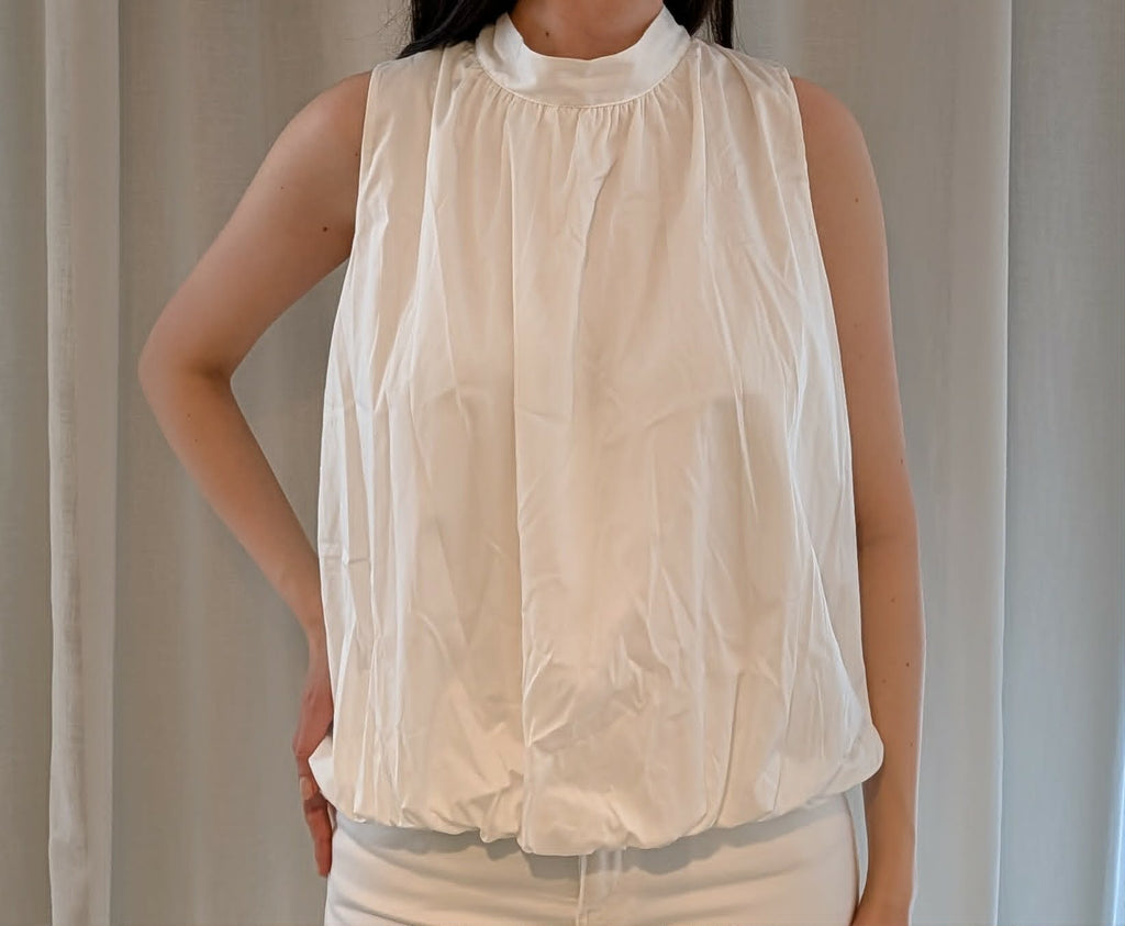 Blouse dos nu "Lilas" Blanche