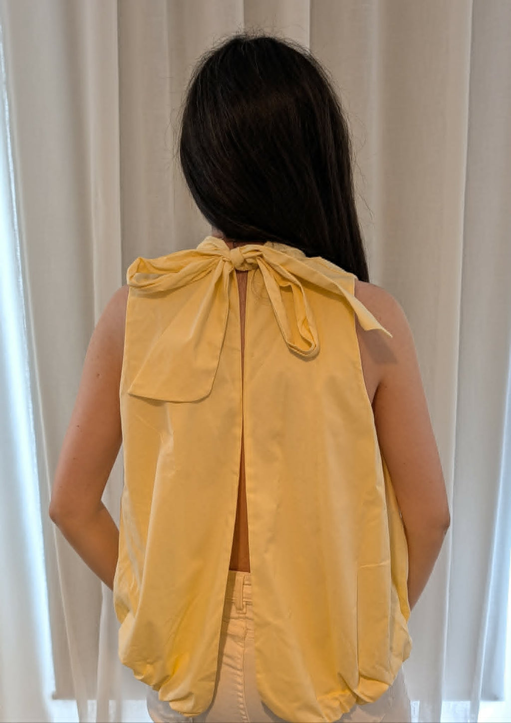 Blouse dos nu "Lilas" Jaune